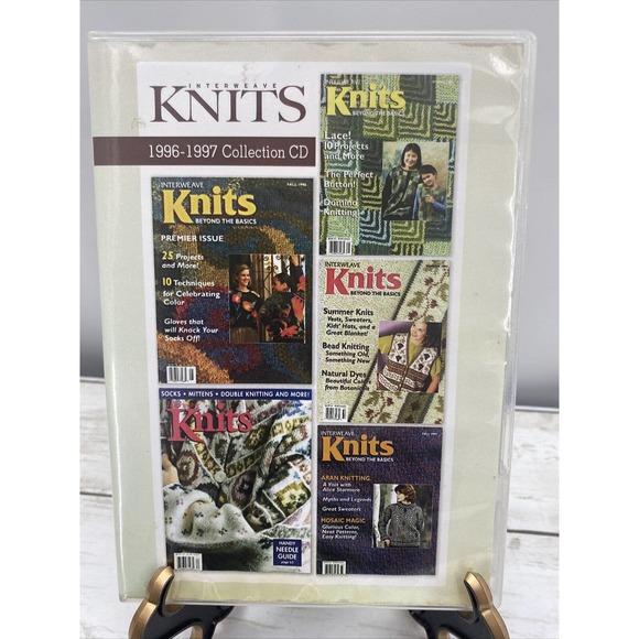 1996 -1997 INTERWEAVE KNITS MAGAZINE 5 Issues on CD Gloves Button Making Tams - Picture 1 of 10